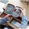 Gadget da esterno Borsa porta pillole per medicinali Mini Kit di pronto soccorso medico da viaggio portatile Kit di sopravvivenza di emergenza Organizzatore domestico Dro Dhdol