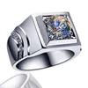 Настоящее мужское кольцо из стерлингового серебра 925 пробы, роскошное элегантное изысканное кольцо с муассанитом и большим бриллиантом для помолвки, свадебной вечеринки, изысканные ювелирные изделия227q