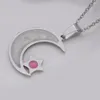 Pendentif Colliers Ufine Mode Bijoux Haute Qualité En Acier Inoxydable Unique Artisanat Coloré Lune Étoile Surface Lisse Collier N4011