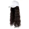 Gorras de bola Gorra de béisbol para mujer con extensiones de cabello largo para mujeres Sombrero ajustable Peluca sintética adjunta