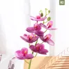 Flores decorativas Guirnaldas Artificial Pvc Mariposa Orquídea Phalaenopsis Ramo para la boda Christams DIY Decoración del hogar Fake Garden Pott