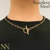 Chains 20 Pieces Paperclip Chain Necklace Gold Color Wholesale Link For Women Or Men