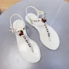 2024 Fashion Simple Design Women's Slippers Summer Sandals Leather Rstrap with Border Personalized Woman's Tisters