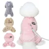 Hondenkleding Fleece Jumpsuit Fuzzy Sweater Puppy Winterkleding Doggie Gebreid huisdier Koud weer Doggy Pullover Jas Kat 231128