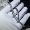 Chain Trendy Lab Diamond Bracelet Bangle White Gold Filled Bijou Party Wedding Bracelets For Women men Anniversary Engagement Jewelry 231128