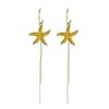Dangle Earrings Lureme Starfish Long Chain Tassel For Women