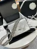 2024 Top Designer Bag Luxury Fashion Handbag New Multi Chain Wide Silver Lingge Underarm Tofu Bag Square Fat Lip Cover