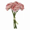 Fleurs décoratives 7.5 cm 5 pièces tête de pivoine soie fleur artificielle mariage décor à la maison bricolage Bush faux boîte-cadeau