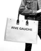 革のトートバッグ女性Rive Gaucheハンドバッグショルダーバッグショッピングバッグ