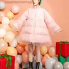 Parkas pour femmes 2023 hiver rose doux décontracté Parkas femmes mignon a-ligne épais chaud coréen coton rembourré manteaux Fe maille Patchwork survêtements L231129