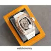 Ontwerper Ri mliles Luxe horloges Mechanisch herenhorloge Richa Milles Rm052 Volautomatisch uurwerk Saffierspiegel Rubberen horlogeband Zwitserse polshorloges Ebu6