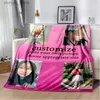 Elektrikli battaniye özel battaniye pazen battaniyesi kişiselleştirilmiş fotoğraf polar battaniyeleri kanepe veya yatak hediyesi için özelleştirilmiş DIY baskısı q231130