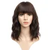 Synthetic Wigs Wig ffy Bangs Wavy Short Curly Hair Synthetic Fiber Wig Headband
