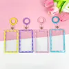 Card Holders Transparent Holder With Key Ring For Students Po Sleeves Bus Student Case Protector