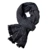 Scarves Male Brand Winter Scarf Men Warm Soft Tassel Bufanda Casual Cotton Linen Crinkle Men'S Scarves Shawl Black Navy Man Scarfs 231128