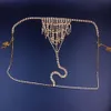 Stonefans Luxury Tassel Sexig kroppskedja Underkläder thong trosor för kvinnor Crystal Belly midjekedja kroppsmycken T200508241J