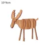 Decorações de Natal Ornamentos de madeira Árvore Elk Papai Noel Craft Wood Craft para Natal Tabel Decoração do Ano Partido Crianças Presentes Navidadchristmas