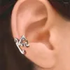 Hoop Earrings Dainty Ear Cuffs Clip For Women Vintage Silver Color/Gold Color Fashion Floral Non-piercing Jewelry