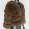 Женская меховая куртка из искусственного меха CXFS 2023, зимняя куртка с рукавом три четверти, женская шуба из натурального меха, верхняя одежда из натурального большого пушистого лисьего меха, уличная одежда, толстая теплая 231129