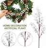 Decoratieve bloemen Sneeuwhulsttakken Realistische besneeuwde witte bessen Feestelijke kerstversiering voor doe-het-zelf ambachten Woondecoratie