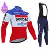 Cycling Jersey Sets Soudal Quick Step Men Winter Set Thermal Fleece Clothing Mountian Bike Bicycle Clothes Ropa Maillot Ciclismo 231128