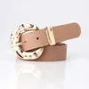 Belts Women's fashion personality belt trend simple jeans trouser belt big metal buckle decorative belt