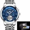 Wristwatches LIGE Mens Watches Fashion Top Brand Luxury Business Automatic Mechanical Watch Men Casual Waterproof Watch Relogio MasculinoBox 231128