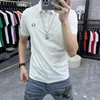 Camiseta de manga corta para hombre, Polo, camiseta sencilla de verano, camisetas con solapa bordadas, moda masculina, tendencia de negocios, ropa para hombre