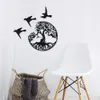 Другое домашнее декор дерево жизни птичья металлическая стена арт силуэт вырезание