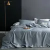 Conjuntos de cama Natural Silk Duvet Cover Solid Color Quilt Cover High-Grade Único Duplo King Size Consolador Capa de cama 231129