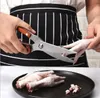 Chicken bone cutters with wooden handle stainless steel kitchen multi functional powerful bone fish stomach ZZ