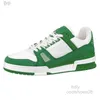 Designer de mode Sneaker Virgil Trainer Chaussures de course en cuir de veau Abloh Blanc Vert Rouge Bleu Lettre Superpositions Plate-forme Baskets Basses Taille 36-45