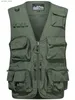 Gilets pour hommes Été Hommes Manteau Veste sans manches Travail Hommes Multi-poches Homme Vêtements de pêche Livraison gratuite Tactique Militaire Motocycliste Gilet Q231129