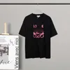 Vêtements pour femmes de créateurs 20% de réduction Correct Spring Street Luojia 23SS Neon Broderie Lazy Fluorescent Pink OS T-shirt à manches amples