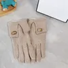 デザイナーカシミア5本の指の手袋