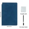 Blocos de notas A5 Reutilizável Papel Branco Notebook Rascunho Este Whiteboard Notepad Couro Memorando Apagável Recomendação de Estudante 231128