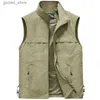 Men's Vests Men's Lightweight Outdoor Vest Work Hiking Fishing Photo Travel Vest For Gym Jogging Running Sports Sleeveless Mesh Waistcoat Q231129