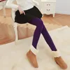 Dameslegging Groen Winter Dameslegging Warm fluweel Casual Zwarte skinny legging Hoge elastische taille Dikker Dames Fitnessbroek Kleding 231128