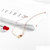 Anklets Fashion Double Rings Zircon Women Designer Rose Gold Roman Number Foot Chain Titanium Steel Jewelry Gifts For Female Drop Del Dhbzj