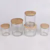 220ml 315ml 450ml empty clear glass candle jar with metal bamboo cork lid for candle making in bulk wholesale price ship by sea only Mwfmo