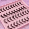 Falska ögonfransar ayrmilla 5/20pairs 3d mink fransar naturliga falska ögonfransar dramatiska tjocka falska ögonfransförlängning faux cils grossist makeupverktyg q231129