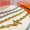 Collana Chaine d'Ancre per donna designer Placcata in oro 18K T0P Materiali avanzati regalo di anniversario di lusso in stile classico 031