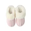 Ezcp Home Shoes Pantoufles élargies en laine pour hommes et femmes, intérieur et extérieur, coton thermique