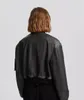 Kadın Deri Sahte Sonbahar Kış Kadınları Cep Pilot Ceketleri Moda Fermuar Vintage Uzun Kollu Causactreet Dış Çekimler Gevşek Üstler 231129