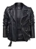 Mens Leather Faux Winter Jacket Men Fashion Motorcykel PU Cool dragkedja fickfickor Rockar Male Luxury Brand EU Storlek 231129