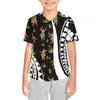 Camicie casual da uomo Tribale polinesiano Samoano Totem Tatuaggio Samoa Stampe Maglia da baseball per bambini Hip Hop T-shirt sportive personalizzate per regalo per ragazzi