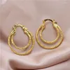Brincos de argola Brincho de cor de ouro para mulheres meninas simples círculo redondo pequeno ouvido de ouvido punk jóias de hip-hop