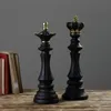 Decorative Objects Figurines Resin International Chess Statue Creative Retro For Interior Home Decor Livingroom Desktop Decoration Desk Accessories 231129