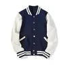 Mens Jackets Moruancle Uni College Varsity Baseball Solid Color Fashion Letterman Outerwear For Couples Uniform Drop Delivery Apparel Dhux2