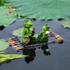 Gartendekorationen, schwimmendes Kajak, gemächliche Froschstatue, Kunstharzskulptur, für den Außenbereich, Garten, Teich, dekorativ, für Zuhause, Aquarium, Garten, Ornament, Dekor 231124